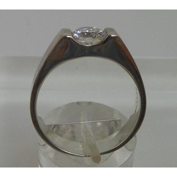 Designer BOCCO Vintage Sterling Silver Engagement Solitaire Sim Diamond Ring 8 - Picture 8 of 10